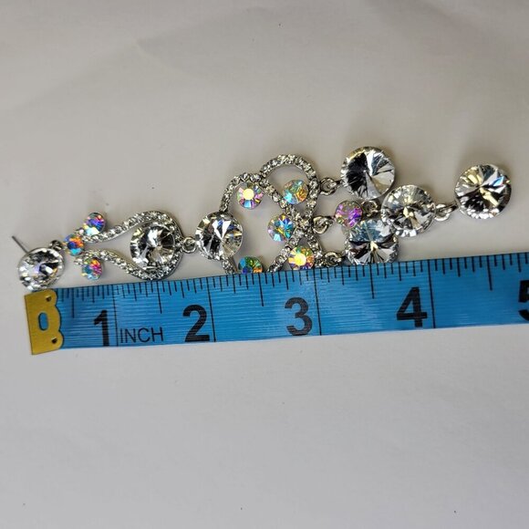 Crystal Chandelier Earrings Flamboyant Crystal Earrings Aurora Crystal Earrings - Picture 7 of 8